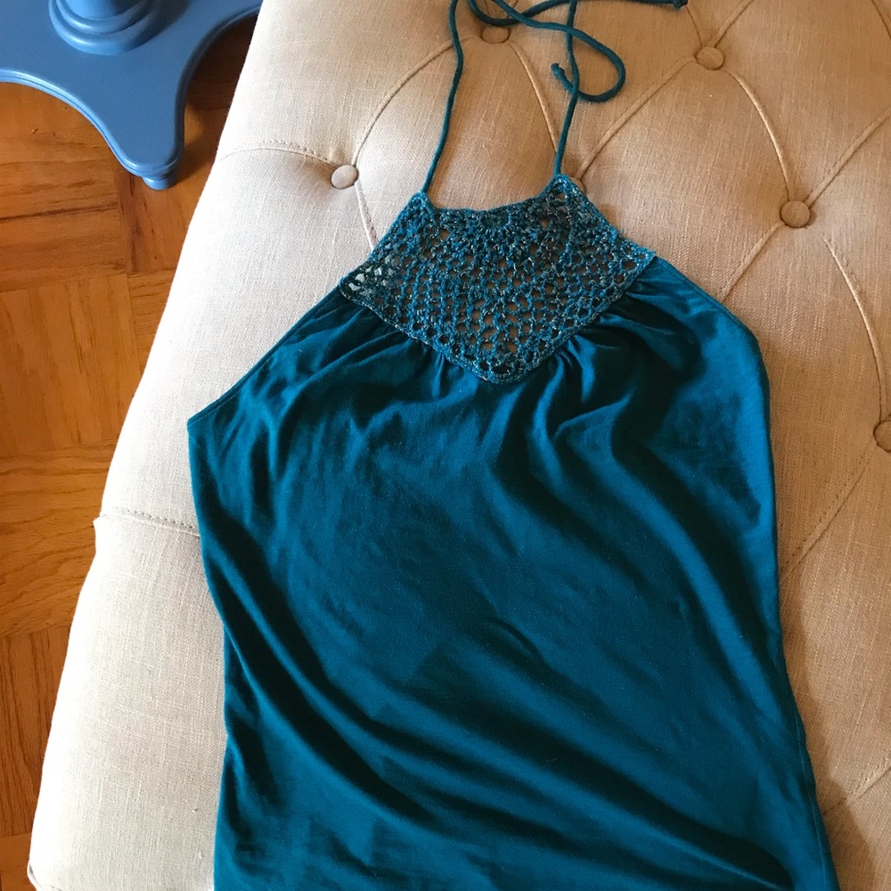 cotton spandex subtle bling halter